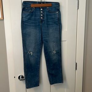High waist cropped straight 7 for all mankind size 30